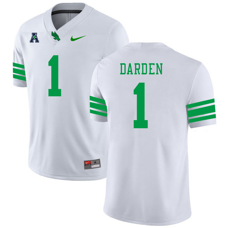 #1 Jaelon Darden North Texas Mean Green College Football Jerseys Stitched-White